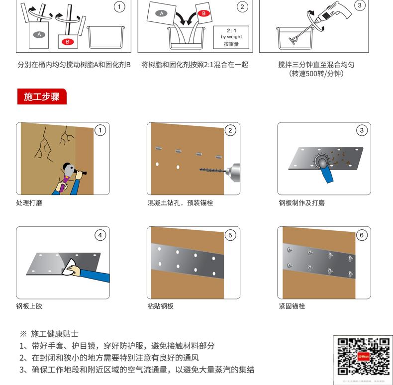 包钢赤壁粘钢加固施工过程